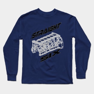 Engine Block Straight 6 (Black) Long Sleeve T-Shirt